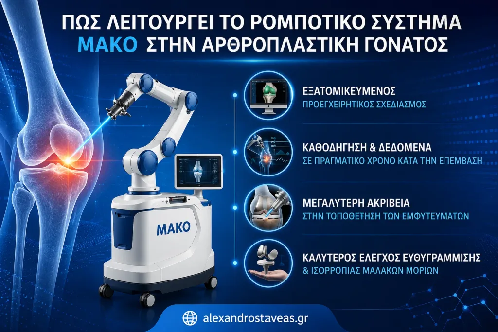 Πώς λειτουργεί το ρομποτικό σύστημα ΜΑΚΟ στην αρθροπλαστική γόνατος