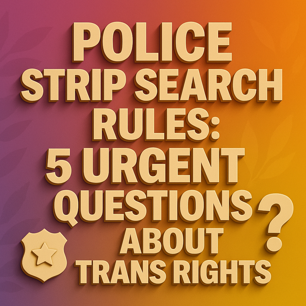 Police Strip Search Rules: 5 Urgent Questions About Trans Rights