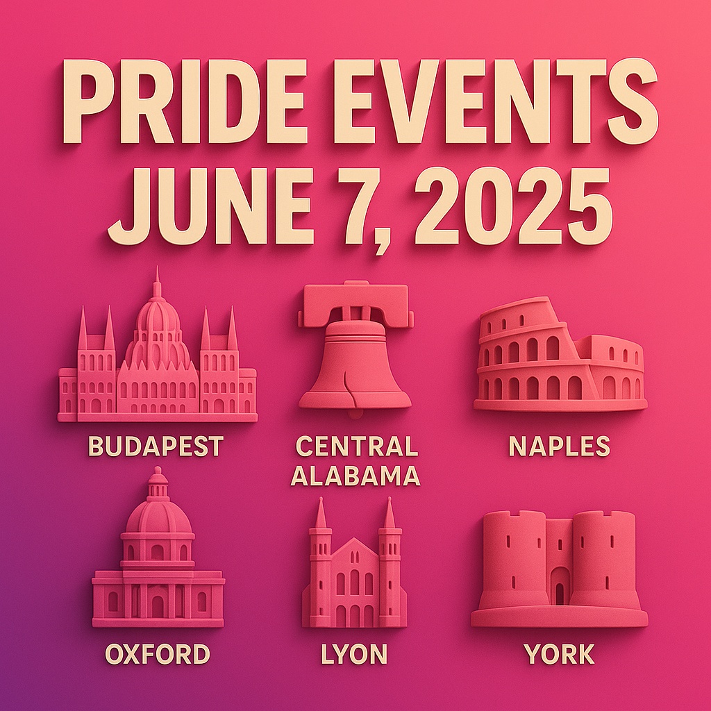 Pride events June 7 2025: Budapest, Oxford, Naples & More